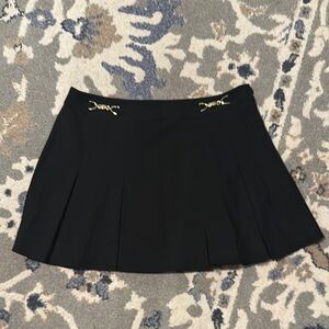 Elegant Black Skirt with Gold Accents